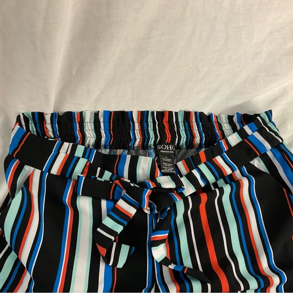 SOHO Apparel Ltd. Striped Pants Size L w/POCKETS - Picture 1 of 6